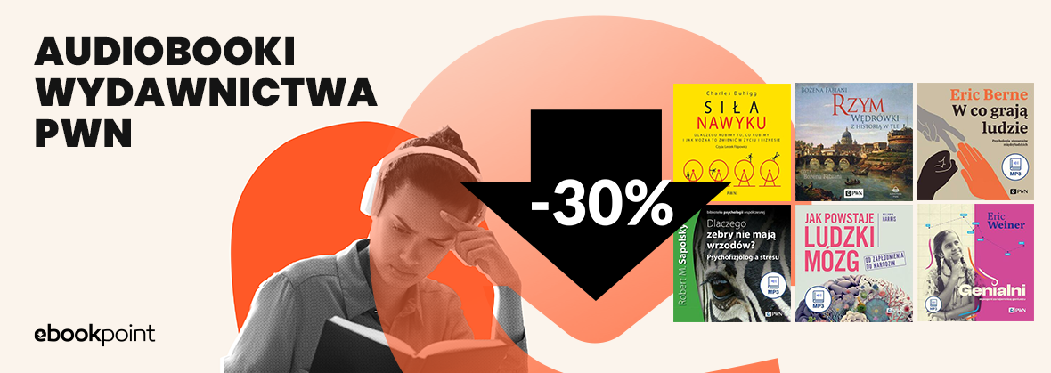 Grafika promocji - Audiobooki Wydawnictwa PWN -30%